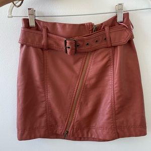 Free People Vegan Leather mini skirt